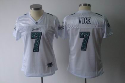 Women Sweetheart Philadelphia Eagles #7 MICHAEL VICK white jersey