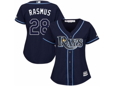 Women Tampa Bay Rays #28 Colby Rasmus Navy Blue Jersey