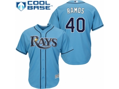 Women Tampa Bay Rays #40 Wilson Ramos light blue Jersey