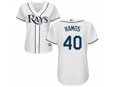 Women Tampa Bay Rays #40 Wilson Ramos white Jersey