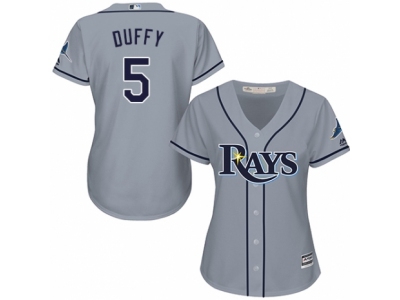 Women Tampa Bay Rays #5 Matt Duffy grey Jersey