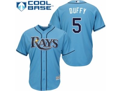 Women Tampa Bay Rays #5 Matt Duffy light Blue Jersey