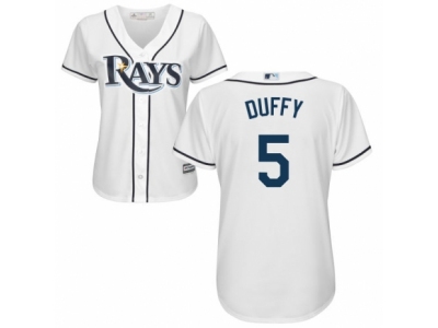 Women Tampa Bay Rays #5 Matt Duffy white Jersey