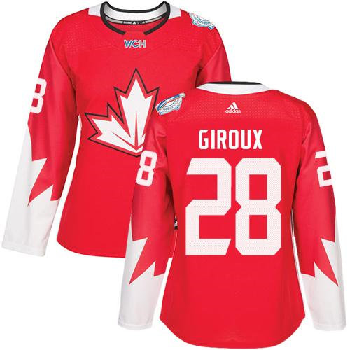Women Team Canada 28 Claude Giroux Red 2016 World Cup NHL Jersey