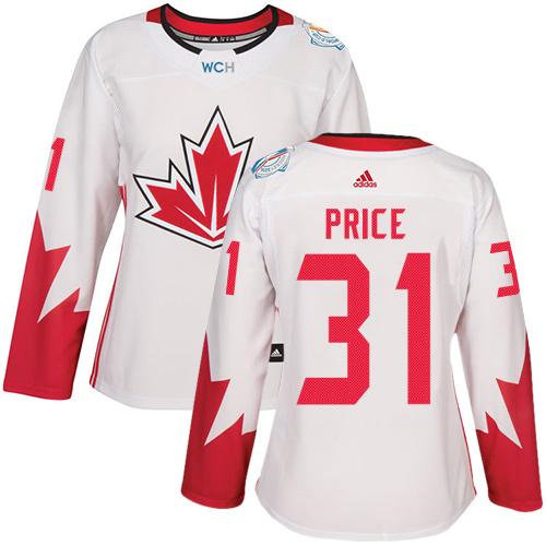 Women Team Canada 31 Carey Price White 2016 World Cup NHL Jersey