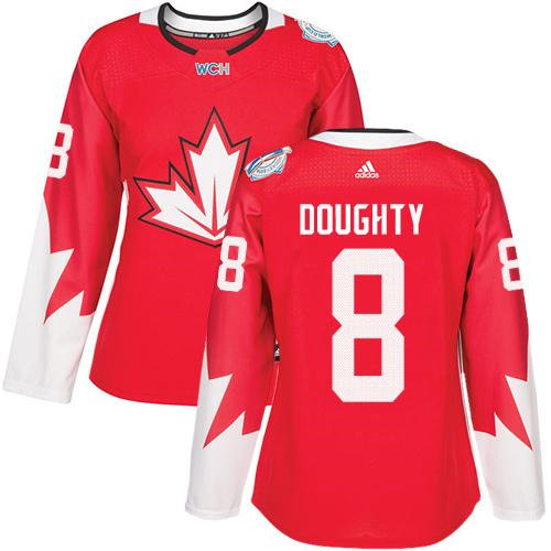 Women Team Canada 8 Drew Doughty Red 2016 World Cup NHL Jersey