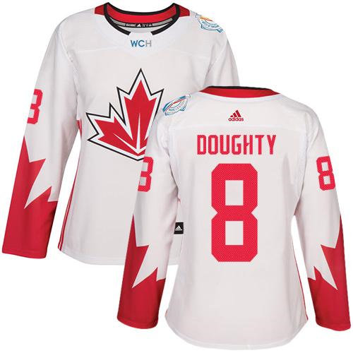 Women Team Canada 8 Drew Doughty White 2016 World Cup NHL Jersey