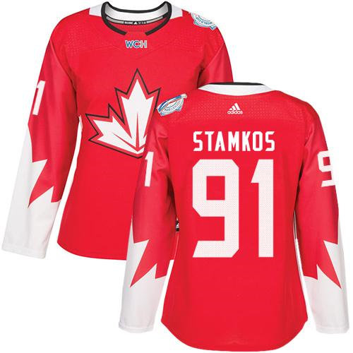 Women Team Canada 91 Steven Stamkos Red 2016 World Cup NHL Jersey
