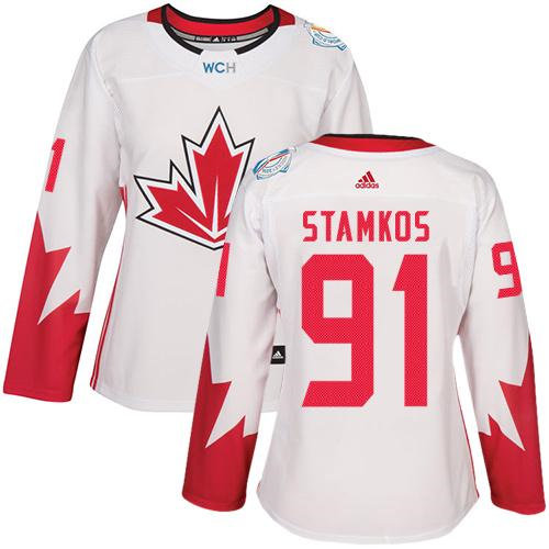 Women Team Canada 91 Steven Stamkos White 2016 World Cup NHL Jersey