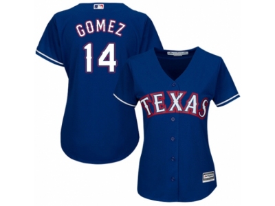 Women Texas Rangers #14 Carlos Gomez blue Jersey