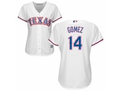 Women Texas Rangers #14 Carlos Gomez white Jersey
