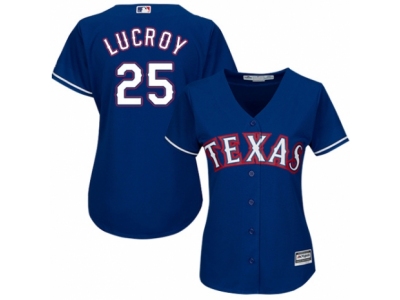Women Texas Rangers #25 Jonathan Lucroy blue Jersey