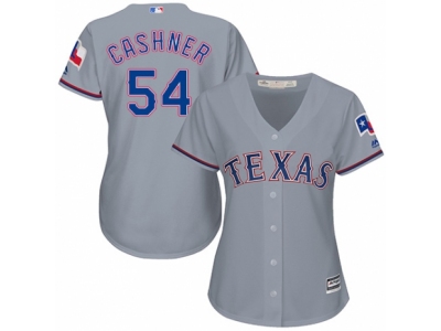 Women Texas Rangers #54 Andrew Cashner Grey Jersey