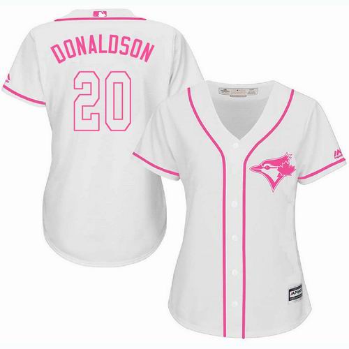 Women Toronto Blue Jays #20 Josh Donaldson white Fashion Jersey