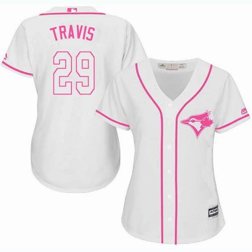 Women Toronto Blue Jays #29 Devon Travis white Fashion Jersey