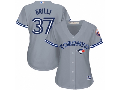 Women Toronto Blue Jays #37 Jason Grilli Grey Jersey