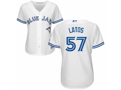 Women Toronto Blue Jays #57 Mat Latos white Jersey