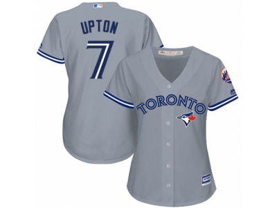 Women Toronto Blue Jays #7 B.J. Upton grey Jersey