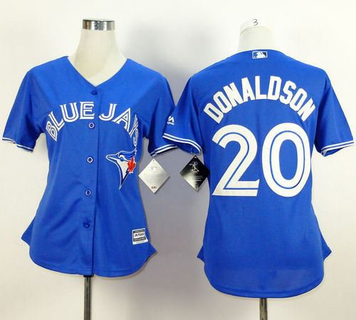 Women Toronto Blue Jays 20 Josh Donaldson Blue Alternate Baseball Jersey