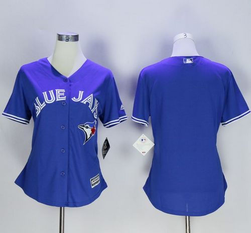 Women Toronto Blue Jays Blank Blue Fashion MLB Jersey