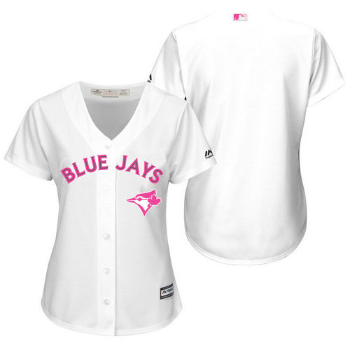 Women Toronto Blue Jays White Home 2016 Mother-s Day Cool Base Team Jersey