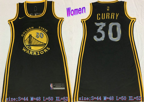 Women Warriors 30 Stephen Curry Black Women Nike Swingman Jersey