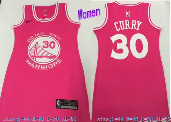 Women Warriors 30 Stephen Curry Pink Women Nike Swingman Jersey