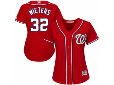 Women Washington Nationals #32 Matt Wieters Red Jersey