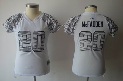 Women Zebra Field Flirt Oakland Raiders 20# Darren McFadden white jerseys