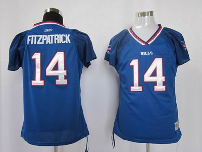 Women buffalo bills #14 fitzpatrick  blue color jersey