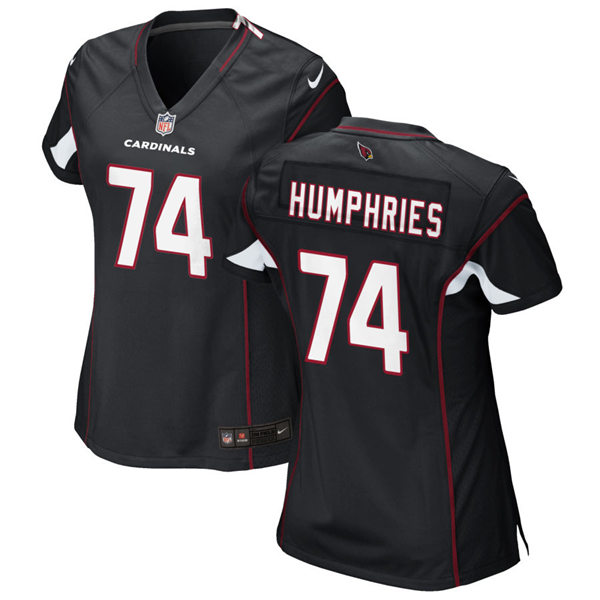 Womens Arizona Cardinals #74 D. J. Humphries Nike Alternate Black Vapor Limited Jersey
