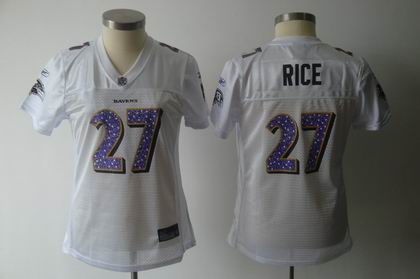Womens Baltimore Ravens #27 Ray Rice Sweetheart Jersey white