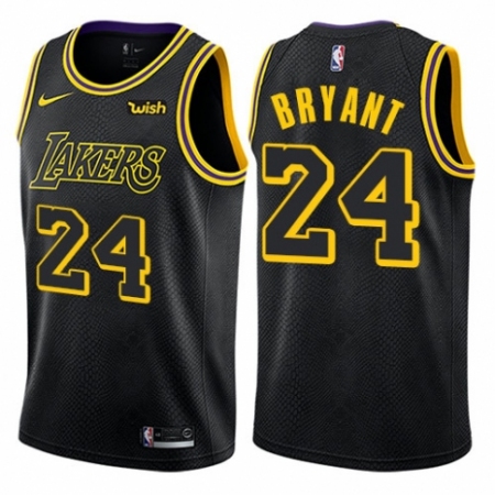 Youth Nike Los Angeles Lakers #24 Kobe Bryant Swingman Black NBA Jersey - City Edition