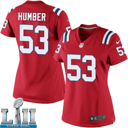 Womens Nike New England Patriots Super Bowl LII 53 Ramon Humber Limited Red Alternate NFL Jersey