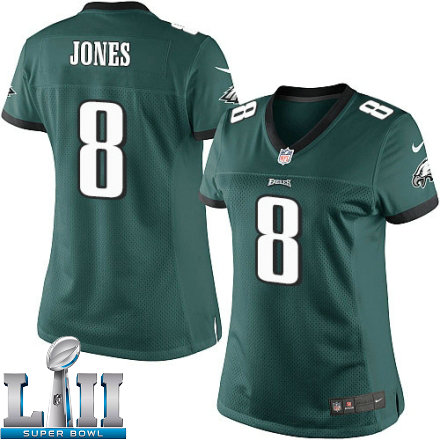 Womens Nike Philadelphia Eagles Super Bowl LII 8 Donnie Jones Limited Midnight Green Team Color NFL Jersey