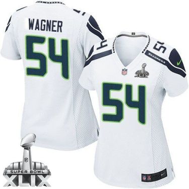 Womens Nike Seattle Seahawks 54 Bobby Wagner White Super Bowl XLIX NFL Jersey