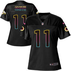 Womens Nike Washington Redskins #11 Alex Smith Black NFL Fashion Game Jersey