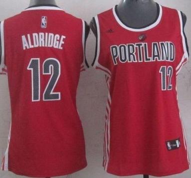 Womens Portland Trail Blazers 12 Lamarcus Aldridge Red Alternative NBA Jersey