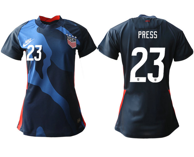 Womens USA #23 Press Away Jersey