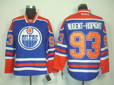 YOUTH Edmonton Oilers #93 Ryan Nugent-Hopkins Royal Blue Jersey