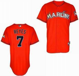 YOUTH Miami Marlins 7# Jose Reyes orange Cool Base Jersey
