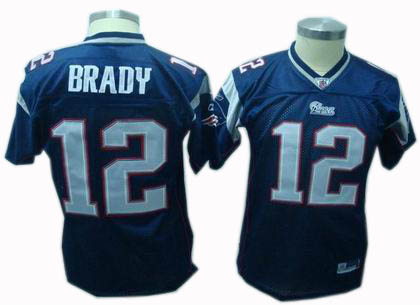 YOUTH New England Patriots 12# Tom Brady blue