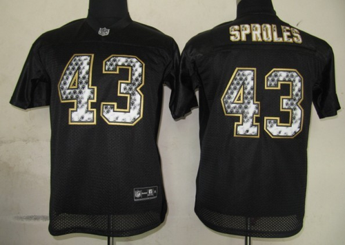 YOUTH New Orleans Saints 43 Sproles Black United Sideline Jerseys