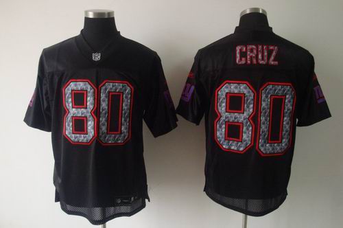 YOUTH New York Giants 80 Victor Cruz Black United Sideline Jersey