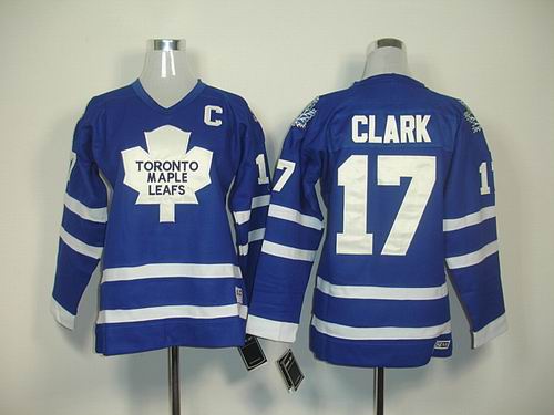 YOUTH Toronto Maple Leafs #17 Wendel Clark Blue Jersey