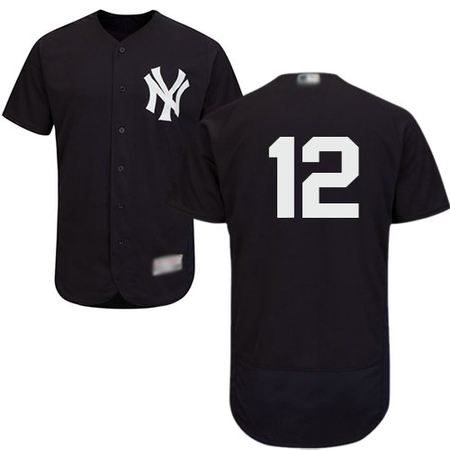Yankees #12 Troy Tulowitzki Navy Blue Flexbase Authentic Collection Stitched Baseball Jersey