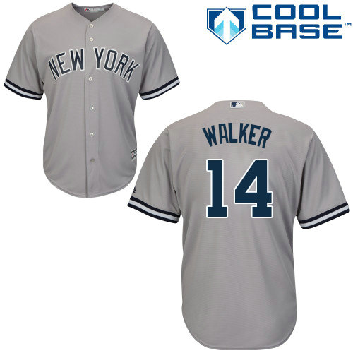 Yankees #14 Neil Walker Grey Cool Base Stitched Youth MLB Jersey