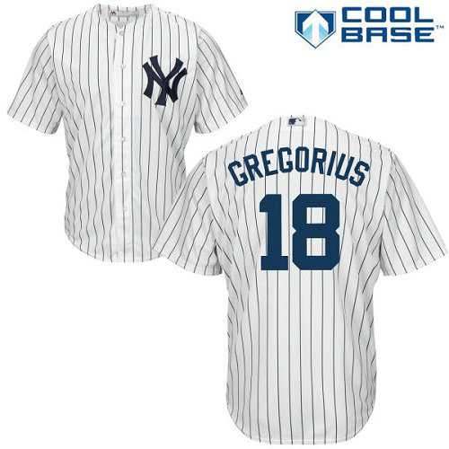 Yankees #18 Didi Gregorius White Cool Base Stitched Youth MLB Jersey
