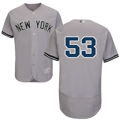 Yankees #53 Zach Britton Grey Flexbase Authentic Collection Stitched Baseball Jersey