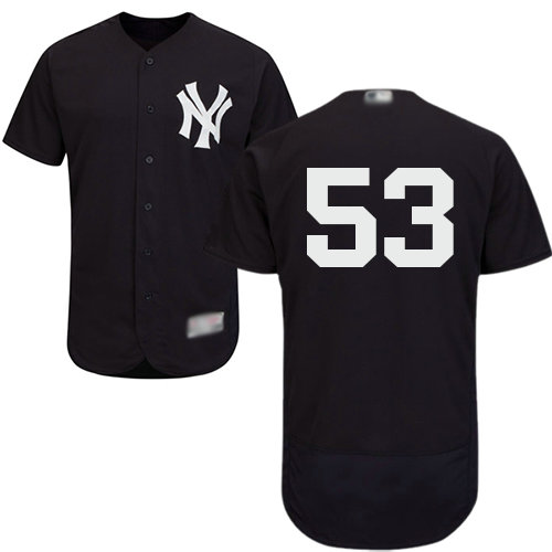 Yankees #53 Zach Britton Navy Blue Flexbase Authentic Collection Stitched Baseball Jersey